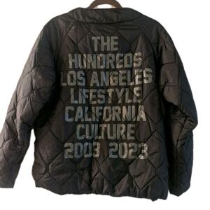 The Hundreds Quilted Puffer Kimono Jacket Navy Blue SMALL Sold Out!! 💙